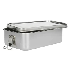 Brooddoos*DILLE & KAMILLE Lunchbox met siliconen ring, RVS, 1400 ml