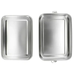 Brooddoos*DILLE & KAMILLE Lunchbox met siliconen ring, RVS, 2400 ml
