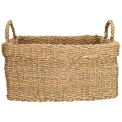 Herfst Decoratie|Rieten Manden*DILLE & KAMILLE Mand, zeegras, rechthoekig, groot