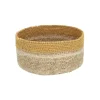 Rieten Manden*DILLE & KAMILLE Mandje naturel, zeegras, geel, Ø15 cm