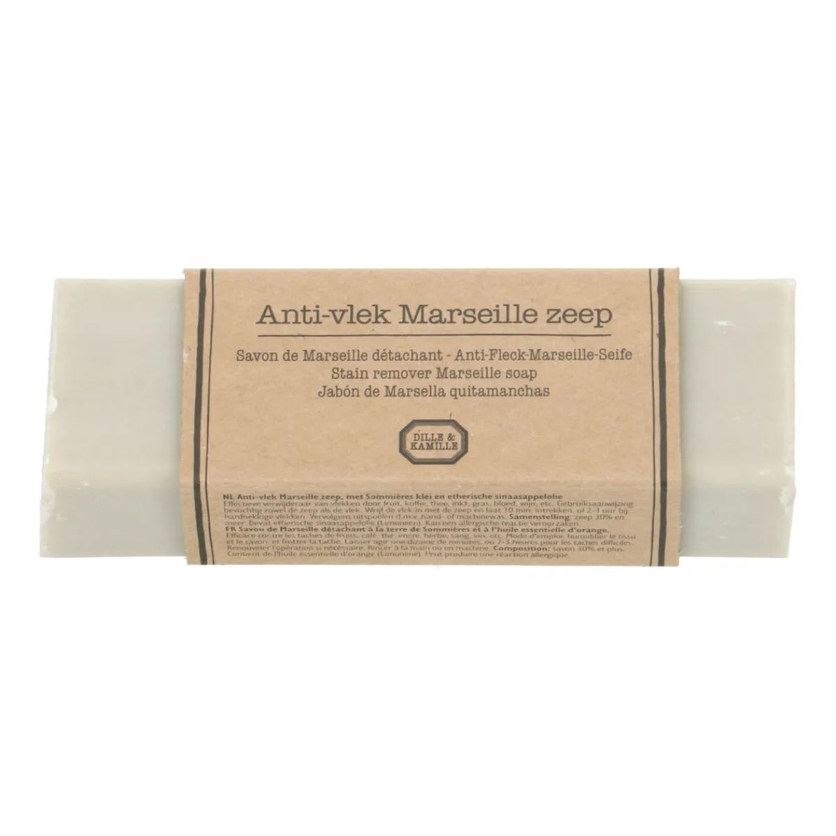 Schoonmaakmiddelen*DILLE & KAMILLE Marseille zeep ‘terre de Sommières’, vlekkenzeep, 100 gram