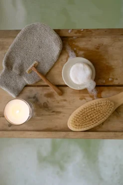Massage Artikelen*DILLE & KAMILLE Massagehandschoen, biologisch linnen en katoen
