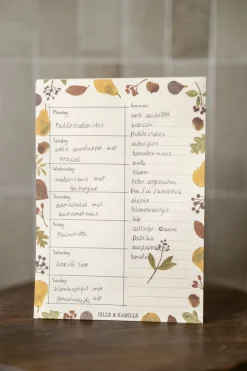 Bakken Met Peren|Kalenders & Planners*DILLE & KAMILLE Menuplanner, papier, perenoogst, A6