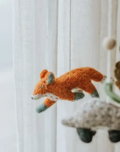 Kinderkamer|Babyspeelgoed*DILLE & KAMILLE Mobiel bosdieren, vilt