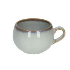 Koffiekopjes|Theekopjes*DILLE & KAMILLE Mok rond reactieve glazuur, steengoed, grijs, Ø 9 cm