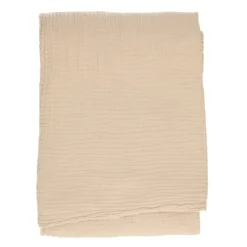 Plaids*DILLE & KAMILLE Mousseline doek, biologisch, naturel 127 x 178 cm