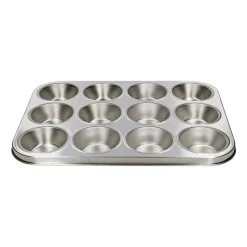 Bakvormen*DILLE & KAMILLE Muffinvorm, gerecycled rvs,  PFAS-vrij, 12 stuks