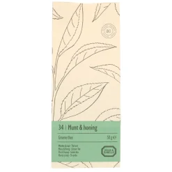 Thee*DILLE & KAMILLE Munt & honing, biologisch, groene thee, zakje 50 gram