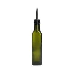 Pannen Vol Smaak|Flessen*DILLE & KAMILLE Olie/azijnfles, groen glas, vierkant, 250 ml