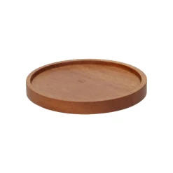 Onderzetters*DILLE & KAMILLE Onderzetter rond, donker acaciahout, Ø 9,5 cm