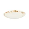 Borden*DILLE & KAMILLE Ontbijtbord, steengoed, gedecoreerd met takjes, oker, Ø20 x 2,5 cm