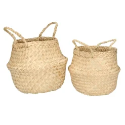 Rieten Manden*DILLE & KAMILLE Oogstmand, zeegras, Ø 21 cm