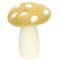 Warm Wonen|Herfst Decoratie*DILLE & KAMILLE Paddenstoel, staand, vilt, geel, ca.12 cm