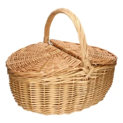 Picknick|Rieten Manden*DILLE & KAMILLE Picknickmand, wilgenteen, ovaal