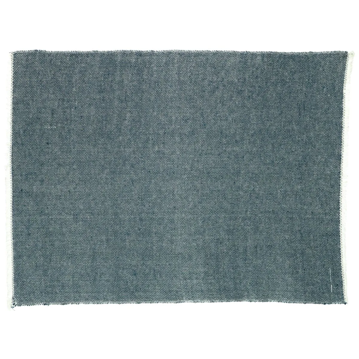 Placemats*DILLE & KAMILLE Placemat franjes, GOTS bio-katoen, blauw, 35 x 50 cm