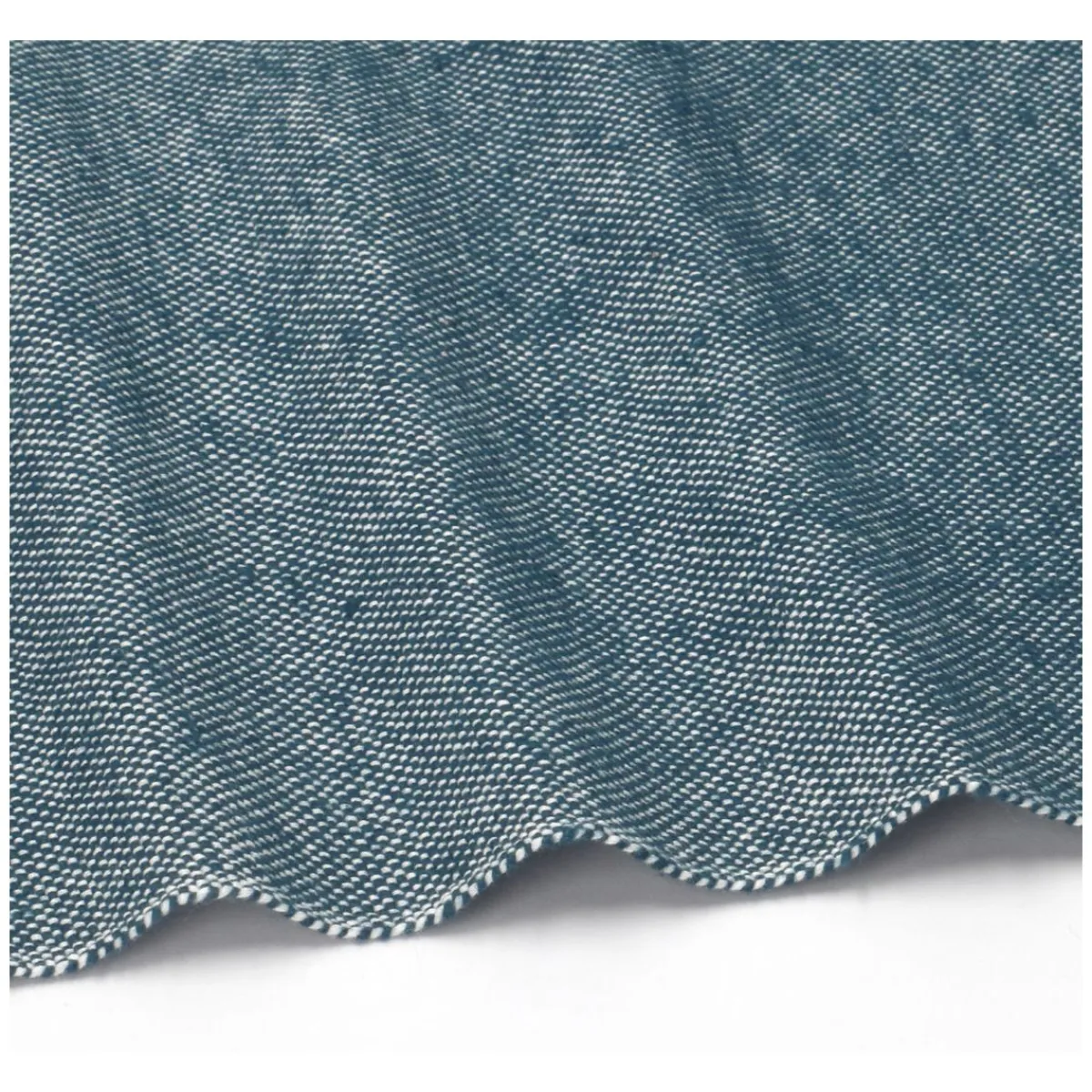 Placemats*DILLE & KAMILLE Placemat franjes, GOTS bio-katoen, blauw, 35 x 50 cm