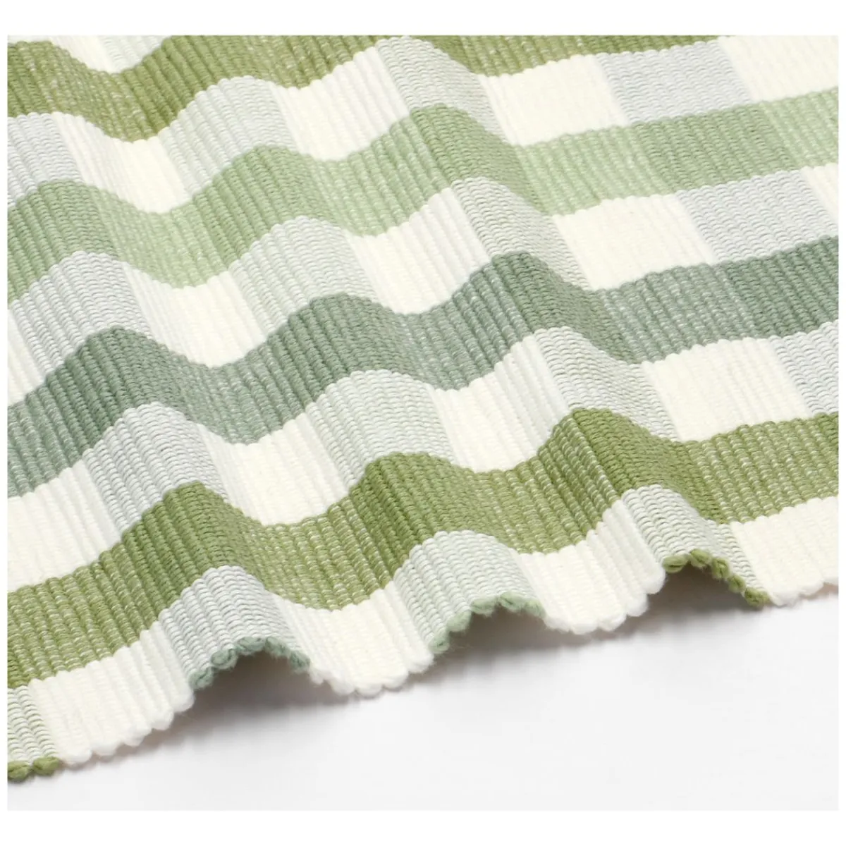 Placemats*DILLE & KAMILLE Placemat geribbeld, GOTS bio-katoen, groen, geruit, 35 x 50 cm