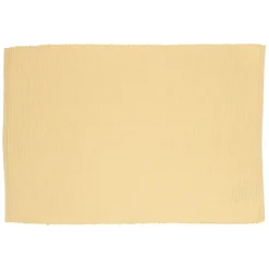 Placemats*DILLE & KAMILLE Placemat geribbeld, GOTS bio-katoen, korengeel, 35 x 50 cm