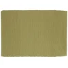 Placemats*DILLE & KAMILLE Placemat geribbeld, GOTS bio-katoen, saliegroen, 35 x 50 cm