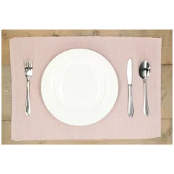 Placemats*DILLE & KAMILLE Placemat geribbeld, GOTS bio-katoen, violet, 35 x 50 cm