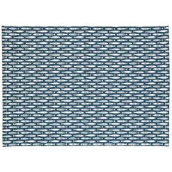 Placemats*DILLE & KAMILLE Placemat geribbeld, GOTS bio-katoen, vissen, 35 x 50 cm