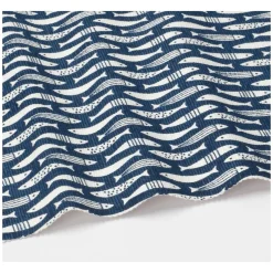 Placemats*DILLE & KAMILLE Placemat geribbeld, GOTS bio-katoen, vissen, 35 x 50 cm