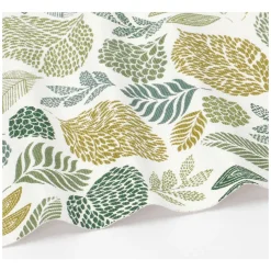 Placemats*DILLE & KAMILLE Placemat geribbeld, GOTS bio-katoen, bladmotief, 35 x 50 cm