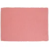 Placemats*DILLE & KAMILLE Placemat geribbeld, GOTS bio-katoen, donker roze, 35 x 50 cm