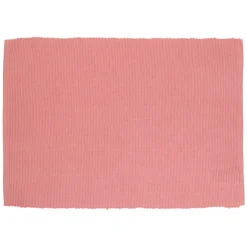 Placemats*DILLE & KAMILLE Placemat geribbeld, GOTS bio-katoen, donker roze, 35 x 50 cm