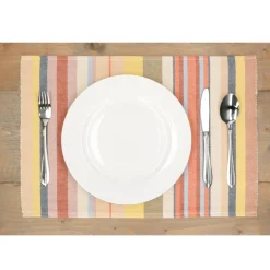 Placemats*DILLE & KAMILLE Placemat, GOTS bio-katoen, meerkleurig, gestreept, 35 x 50 cm