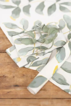 Placemats*DILLE & KAMILLE Placemat, GOTS bio-katoen, silhouet blad, 35 x 50 cm