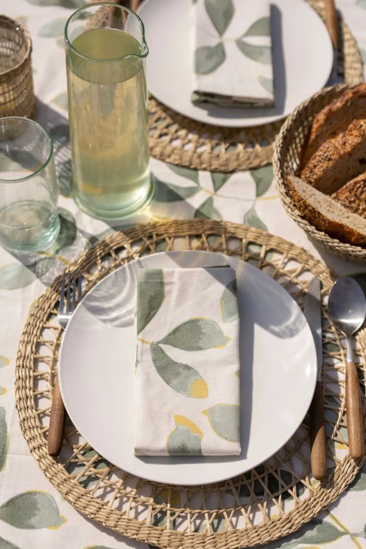 Placemats*DILLE & KAMILLE Placemat rond, open, zeegras, Ø 38 cm