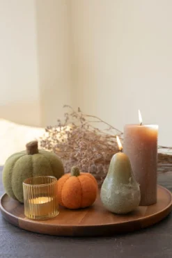 Warm Wonen|Herfst Decoratie*DILLE & KAMILLE Pompoen, vilt, oranje, ca. 8 cm