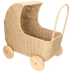 Kinderkamer|Speelgoed Voor 2 Jaar*DILLE & KAMILLE Poppenwagen, papercord, metaal, rubberhout
