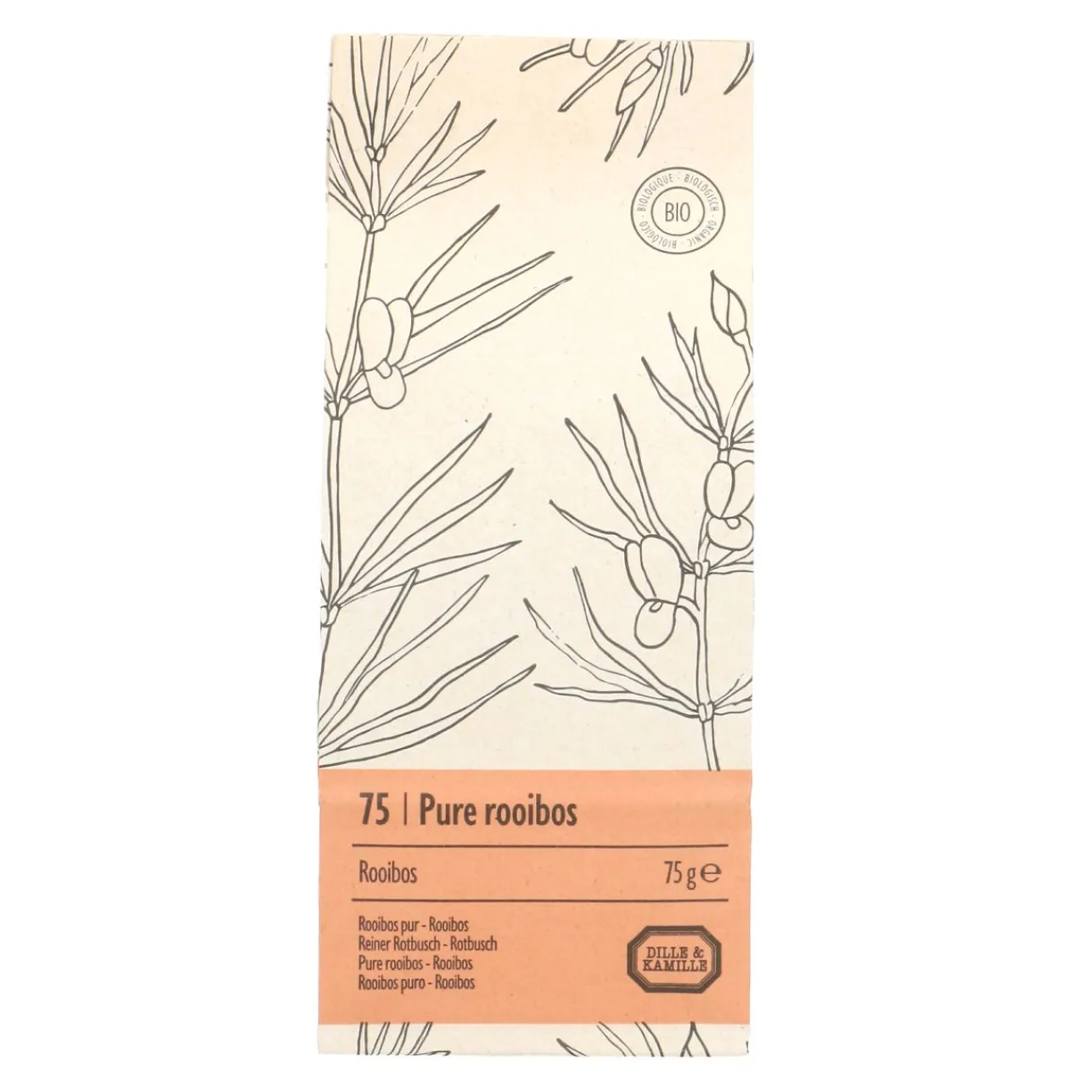 Thee*DILLE & KAMILLE Pure Rooibos, biologisch, 75 g