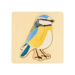 Puzzels|Speelgoed Voor 2 Jaar*DILLE & KAMILLE Puzzel pimpelmees, vier stukjes, hout