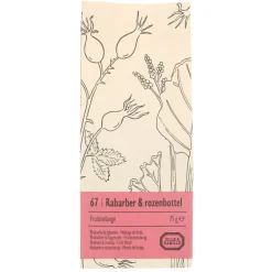 Thee*DILLE & KAMILLE Rabarber & rozenbottel, Fruitmelange, 75 g