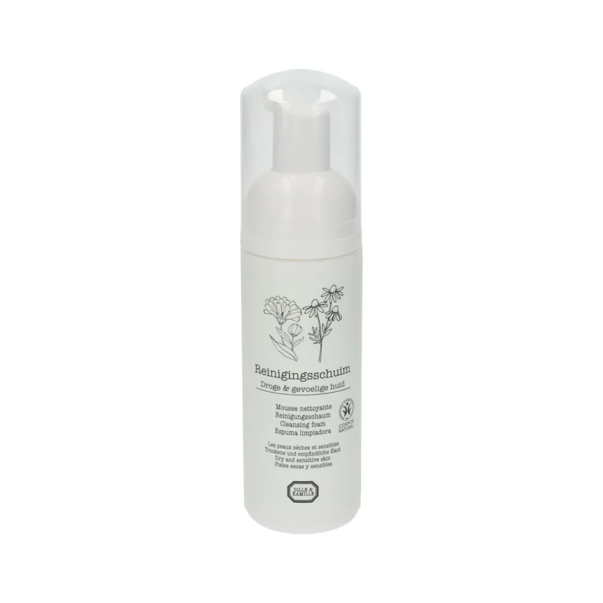 Gezichtsverzorging*DILLE & KAMILLE Reinigingsschuim voor het gezicht, droge/gevoelige huid, 150 ml