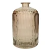 Vazen*DILLE & KAMILLE Ribbelvaas, recycled glas, oud roze, 23 cm