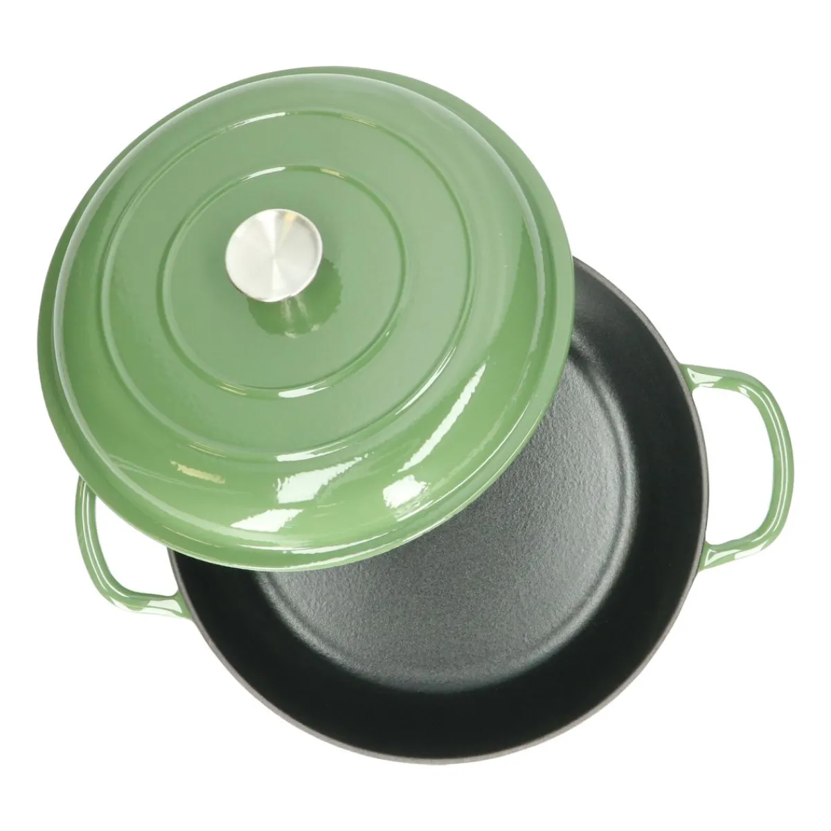Pannen Vol Smaak|Bakken Met Peren*DILLE & KAMILLE Sauteerpan, gietijzer, groen, Ø 30 cm
