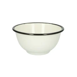 Picknick|Schalen*DILLE & KAMILLE Schaal, emaille, zwart/wit, Ø 13,5 cm