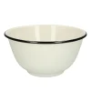 Picknick|Schalen*DILLE & KAMILLE Schaal, emaille, zwart/wit, Ø 21,5 cm