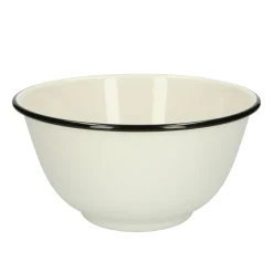 Picknick|Schalen*DILLE & KAMILLE Schaal, emaille, zwart/wit, Ø 21,5 cm