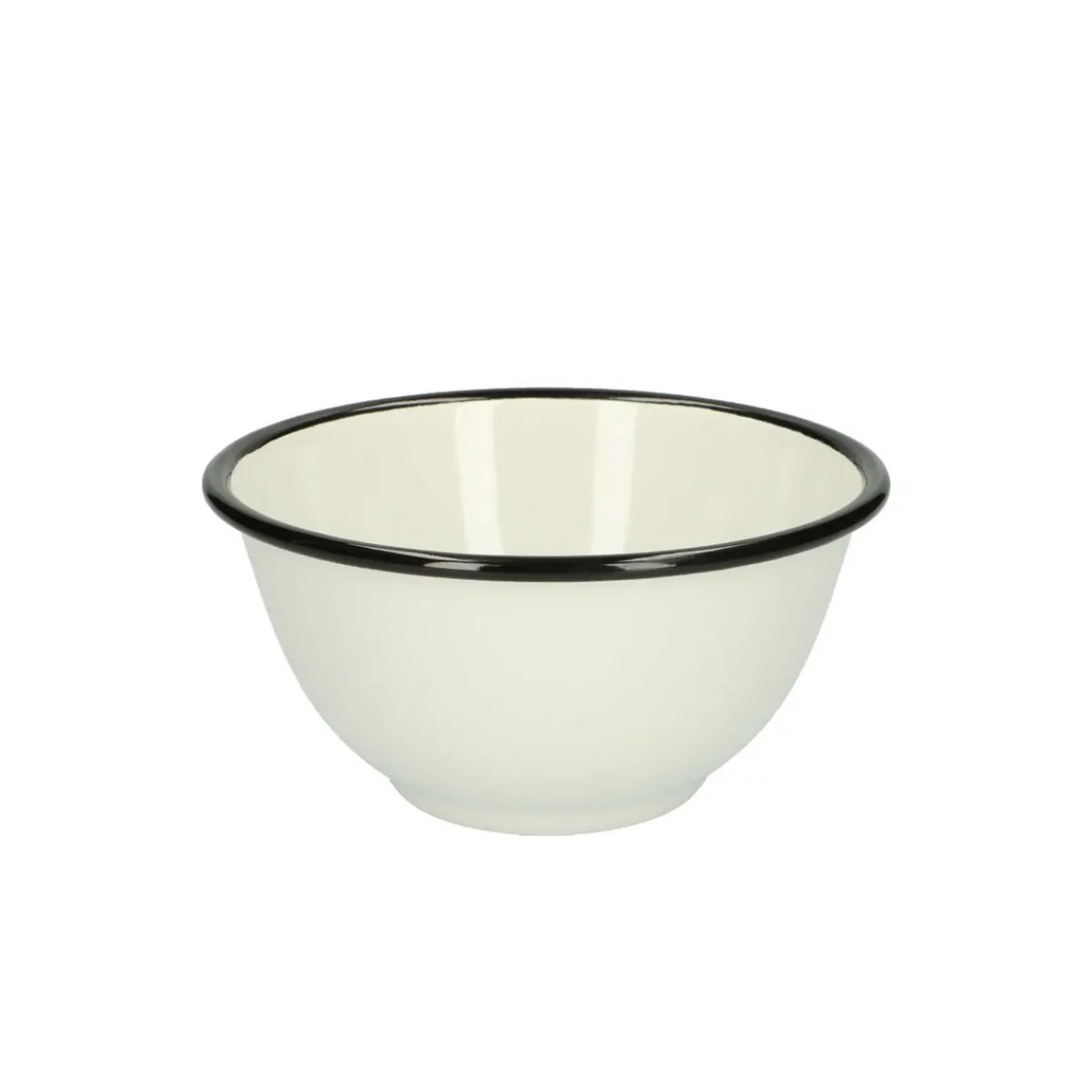 Picknick|Schalen*DILLE & KAMILLE Schaal, emaille, zwart/wit, Ø 15 cm