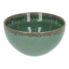 Schalen|Soepkommen*DILLE & KAMILLE Schaal reactieve glazuur, steengoed, groen, Ø 13,5 cm