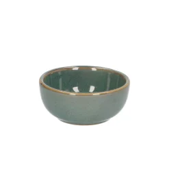 Theetipjes|Schalen*DILLE & KAMILLE Schaal reactieve glazuur, steengoed, groen, Ø 7.5 cm