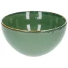Schalen|Soepkommen*DILLE & KAMILLE Schaal reactieve glazuur, steengoed, groen, Ø 18 cm