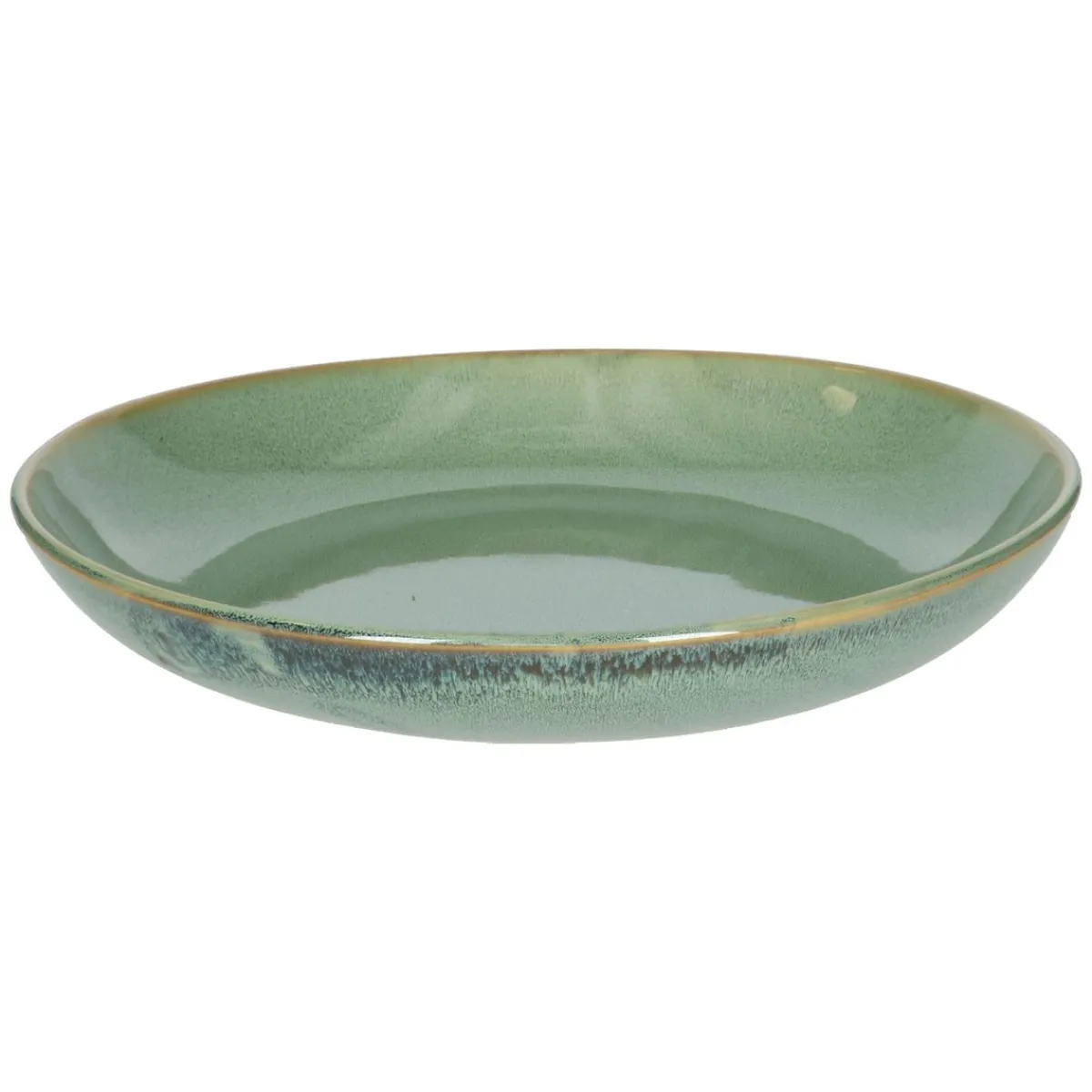 Schalen|Serviessets*DILLE & KAMILLE Schaal reactieve glazuur, steengoed, groen, Ø 31 cm