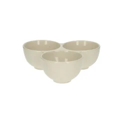 Schalen|Serviessets*DILLE & KAMILLE Serveerschaal, steengoed, beige, spikkel, Ø 20,5 cm