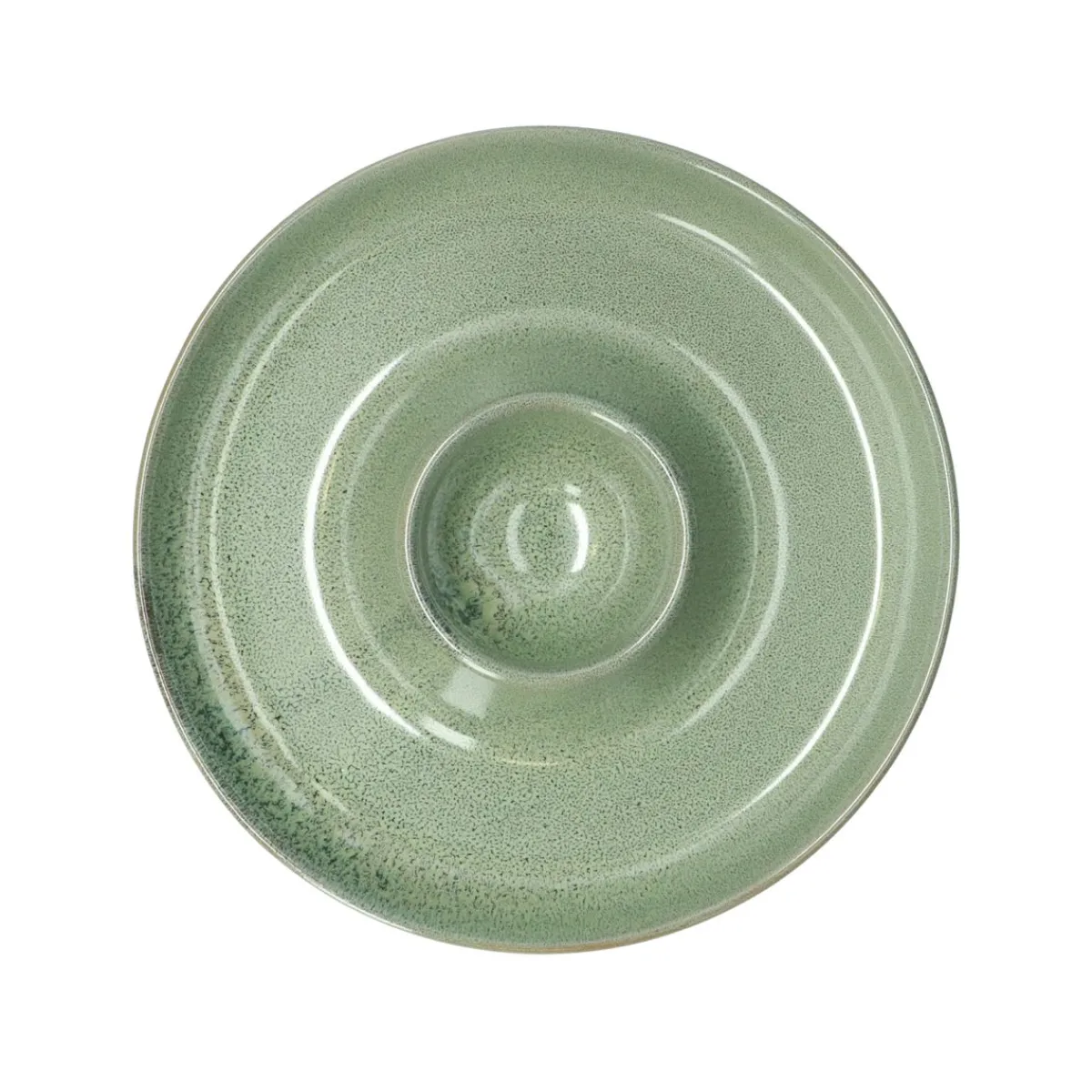 Schalen|Serviessets*DILLE & KAMILLE Serveerschaal voor dips, reactief glazuur, groen